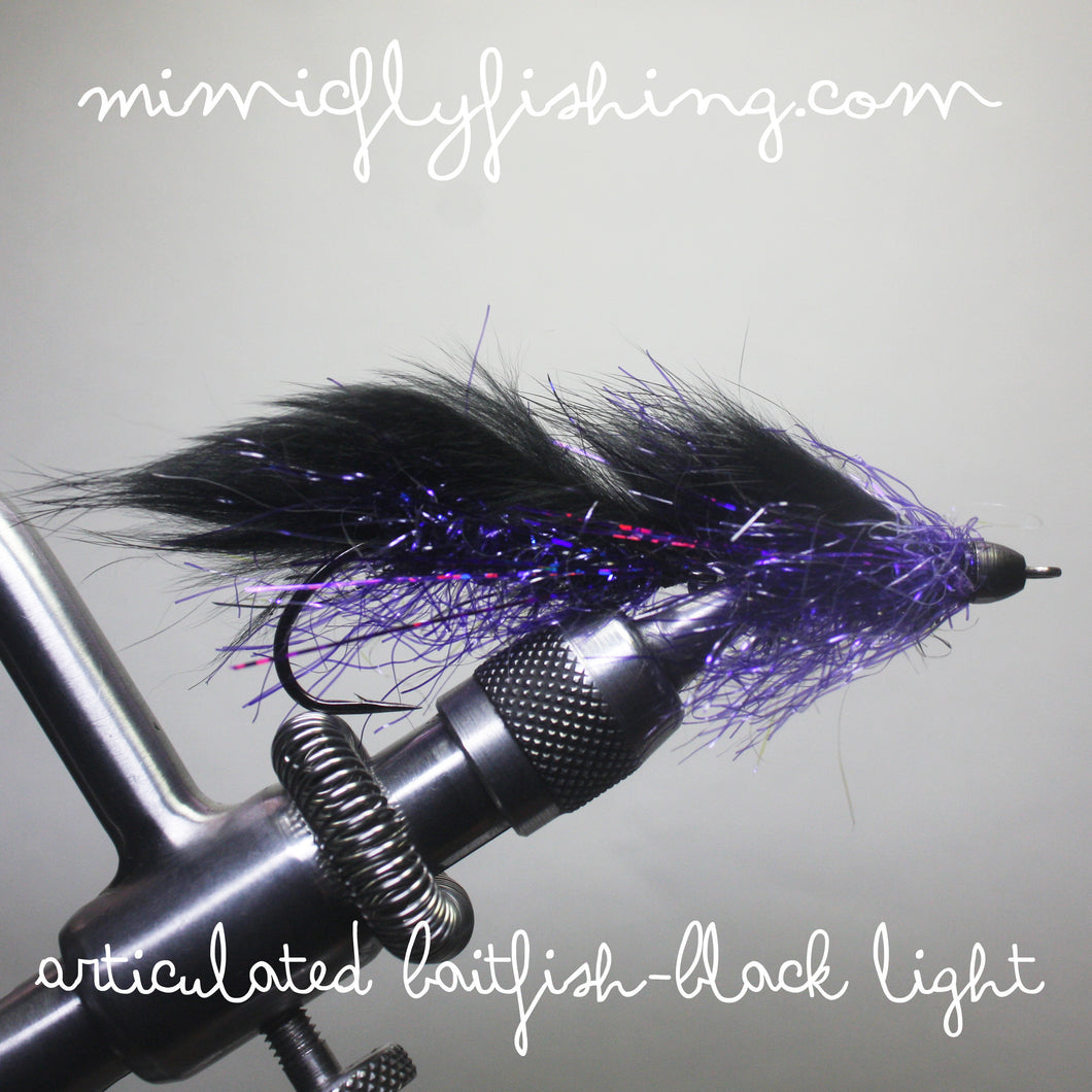 Jan's Articulated Baitfish - Black Light