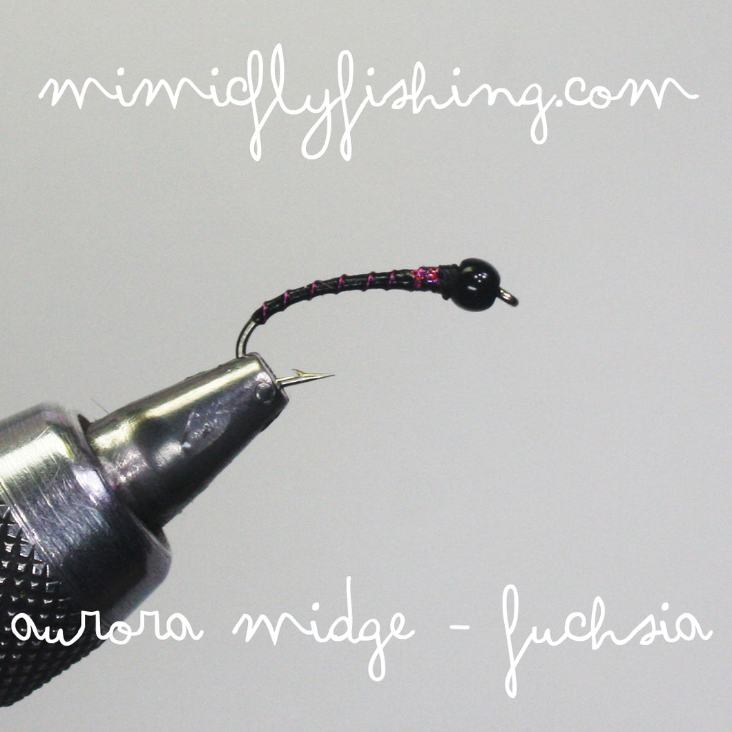 Aurora Midge - Fuchsia – Mimic Fly Fishing