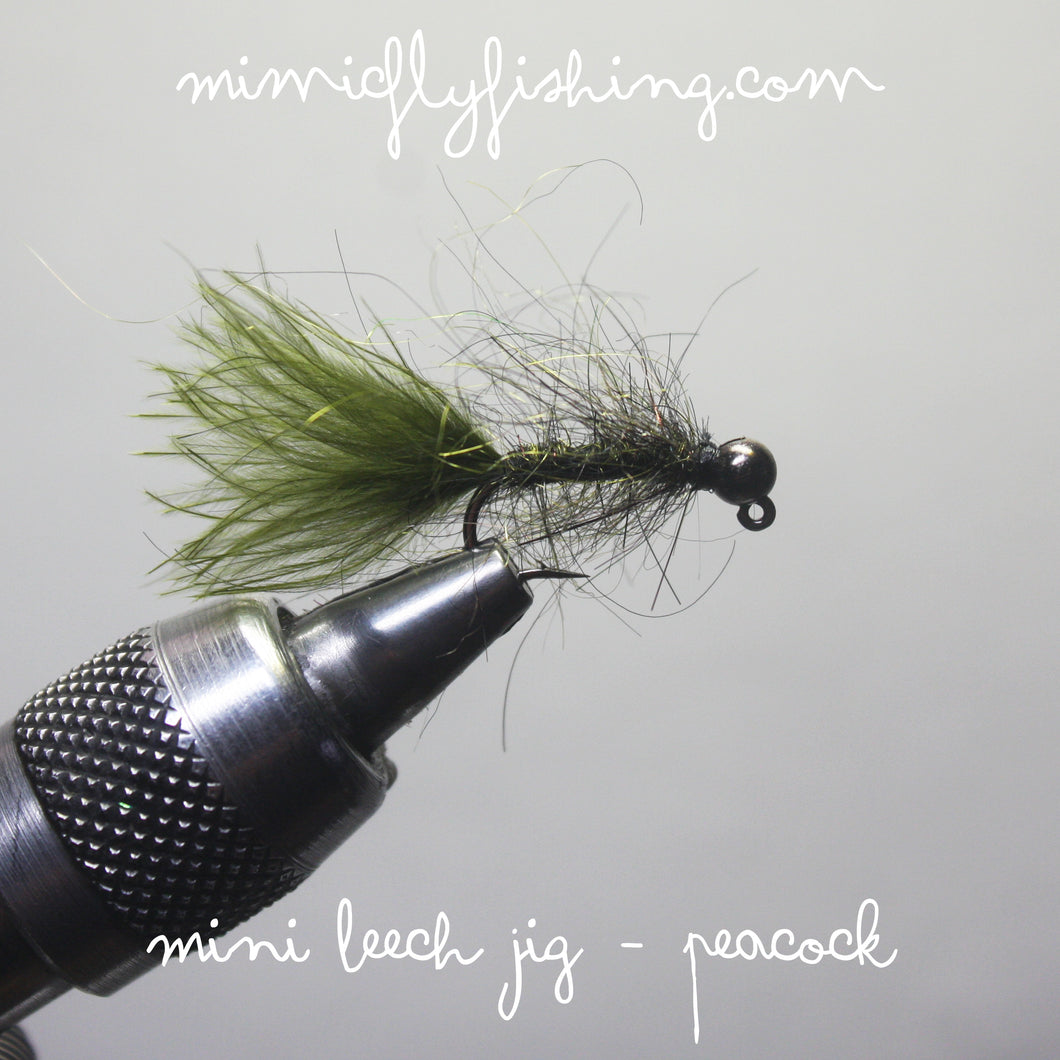 Mini Leech Jig - Peacock